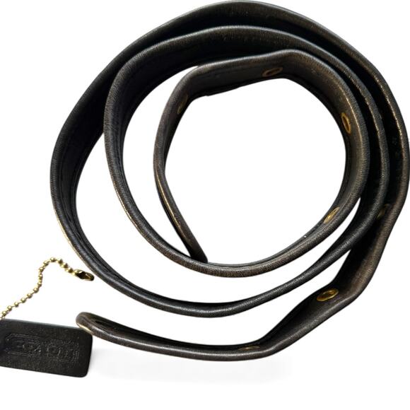 Vintage COACH 9953 Helen Berg's Legacy Black Leather Bucket Bag Brass - Picture 10 of 11